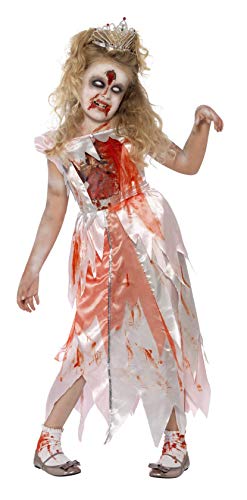Smiffy'S 44283S Disfraz De Princesa Durmiente Zombi Con Vestido Y Dibujo En El Pecho, Rosado, S - Edad 4-6 Años