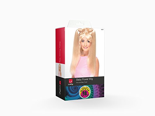 Smiffys- Miffy Peluca Baby Power, Rubia, con Coletas, Color, Tamaño único (Smiffy'S 42057)