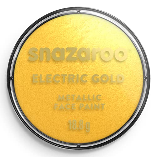 Snazaroo- Pintura Facial y Corporal, Color dorado metálico, 18 ml (Paquete de 1) (Colart 1118777)