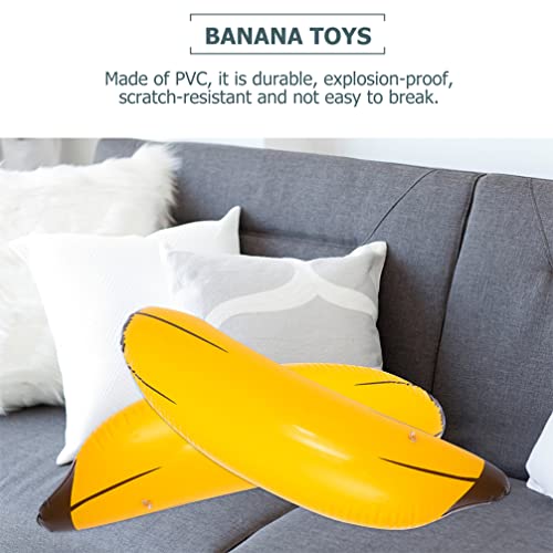 SOLUSTRE 6Pcs Inflan Plátano Gigante Juega Alimentos Flotador Inflable de Agua Juegos Duraderos Partido Juguetes para La Piscina de Soltera Apuntalar La Decoración Despedida de Soltera