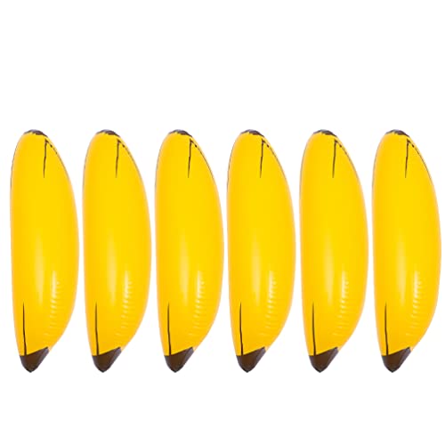 SOLUSTRE 6Pcs Inflan Plátano Gigante Juega Alimentos Flotador Inflable de Agua Juegos Duraderos Partido Juguetes para La Piscina de Soltera Apuntalar La Decoración Despedida de Soltera