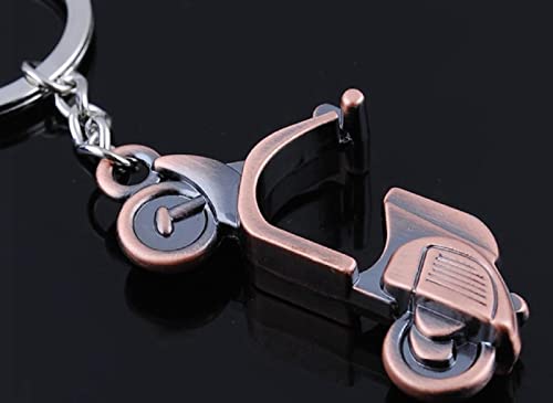 Sportigo® Scooter/escúter Llaveros en de Color Bronce/Biker Regalo