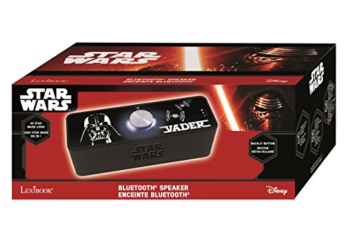 Star Wars Star Wars-BT500 Speaker Altavoz inalámbrico con Bluetooth, batería Recargable (Lexibook BT500SW), Color Negro