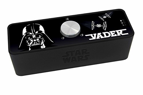 Star Wars Star Wars-BT500 Speaker Altavoz inalámbrico con Bluetooth, batería Recargable (Lexibook BT500SW), Color Negro