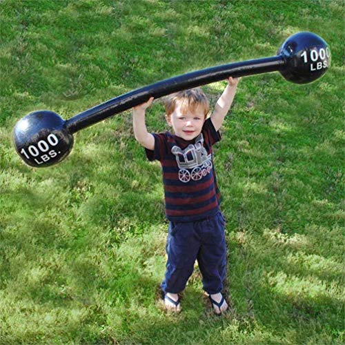 STOBOK 2 Piezas de Mancuerna Inflable Strongman Disfraz Juguetes Carnaval Circo Gran Parte Superior Fiesta Foto Prop Decoración Pesas Falsas para Niños Adultos Disfraces Deportivos