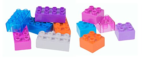 Strictly Briks - Set n.° 2 de Ladrillos Big Briks para Construir - 108 Piezas - Compatible con Todas Las Grandes Marcas - Tacos Grandes - Multicolor