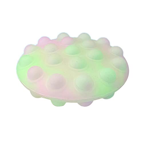 TangYang Push Bubbles Pop Stress Balls for Kids Adults,Light Up Push Bubble Ball Glow in The Dark Stress Relief Ball Silicone Luminous Sensory Toy Decompression Toy Gifts