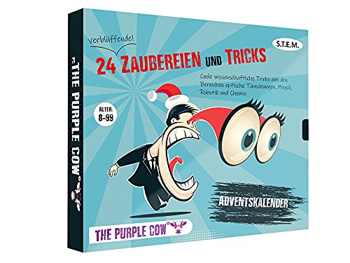 THE PURPLE COW Calendario de adviento 2021 magia y trucos 24 partes. calendario de adviento s.t.e.m 2021 versión alemana. 8-99 años (El producto es idioma alemán)
