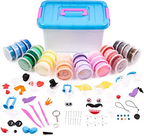 THE TWIDDLERS 40 Colores Kit de Arcilla Modelar Secado al Aire con Accesorios