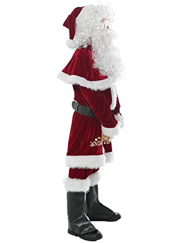 thematys Disfraz de Papá Noel para niños, 8 piezas, talla L