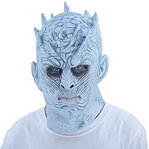 Thematys - Máscara de noche de rey de noche para senderismo, color blanco, perfecta para carnaval y Halloween, de látex, unisex, talla única