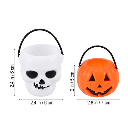 Toyvian Cubos de Dulces de Halloween Calavera de Calabaza Estilo Niños Truco o Trato Bolsas de Dulces 24 Piezas