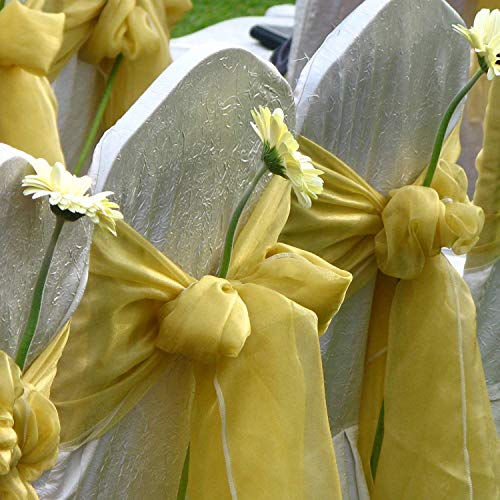 Trimming Shop Rosa Claro Organza Cintos Cubierta para Silla Color Surtido Fuller Lazo Cinta para Boda, Banquete, Cumpleaños, Evento Decoración, 17cm x 280cm, 100pcs