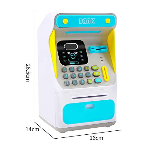TTAototech - Hucha para niños, diseño de cajero automático de juguete con sonido, forma compacta