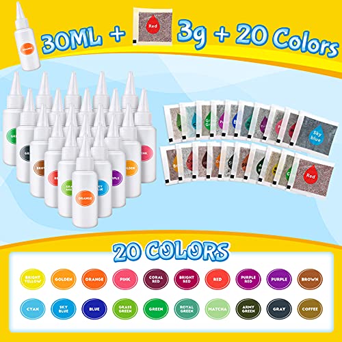 UNGLINGA Kit de teñido anudado, 20 colores, artes y manualidades para niños de 6 a 12 años, teñido de tela, set de manualidades con camiseta de cumpleaños para niños 3 4 5 6 7 8 9 10+