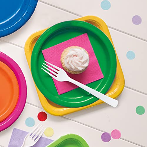 Unique Party- Platos de Papel Ecológicos-23 cm Verde Esmeralda-Paquete de 16, Color emerald green (31850EU)