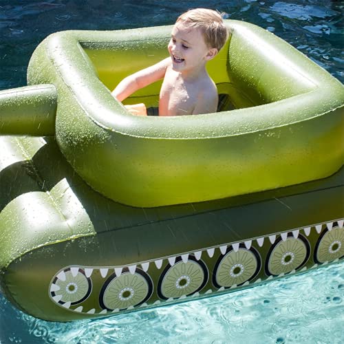 Vercico Flotadores de piscina gigante inflable juguete para niños adultos piscina fiesta verano chorro de agua con pistola de chorro