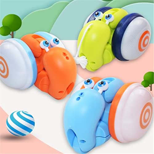 Vibrato con el mismo tipo de cuerda para niños tirar caracol juguete creativo canciones de luz tirón caracol niño juguete verde