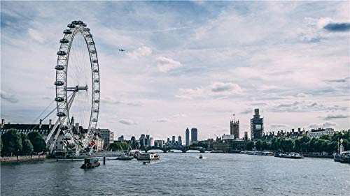 VVNASD Puzzles De 1000 Piezas para Adultos Noria del London Eye Art Picture Artwork Madera Juguetes Divertidos Juegos Gran Regalo Educativo para Niños