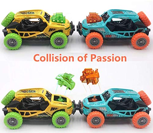 welltop Metálico Tire hacia Atrás Coches, 2 Packs Mini Coches de Juguete con Sonido Realista y Cuerpo de aleación de Aluminio Ligero