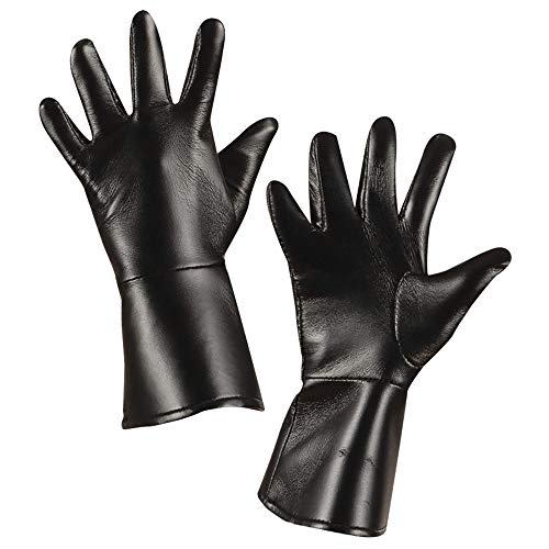WIDMANN Aptafêtes AC2027 ? Guantes de Piel sintética Negra, para niños