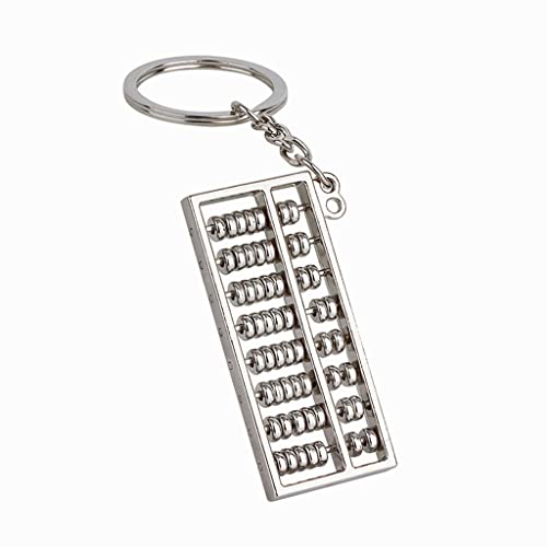 XIAN Oro Color Plata Mini Abacus Llavero Metal Fob Colgante Ornamento para bolso Colgante Coche Hogar Joyería Decoraciones Metal Llavero