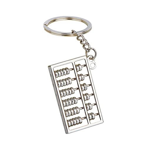 XIAN Oro Color Plata Mini Abacus Llavero Metal Fob Colgante Ornamento para bolso Colgante Coche Hogar Joyería Decoraciones Metal Llavero