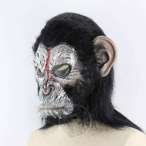 XXF Casco de Gorila Humano Horror de Halloween Máscara de Mono Animal Horror,como se Muestra,Un tamaño
