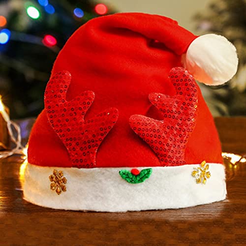 yongmutech Gorro navideño Feliz Navidad Sombreros Gratis Envío Colorido Adecuado for Niños Niños Adultos Decoraciones de Navidad Suministros de Fiesta Regalo de año Nuevo Gorros navideños