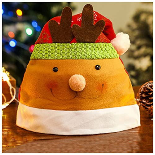 yongmutech Gorro navideño Feliz Navidad Sombreros Gratis Envío Colorido Adecuado for Niños Niños Adultos Decoraciones de Navidad Suministros de Fiesta Regalo de año Nuevo Gorros navideños