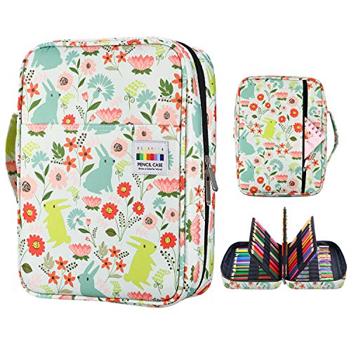 YOUSHARES Estuche Para 220 Slots de Colores Gran Capacida Organizador de Bolígrafos Bolsa Para Lápices de Acuarela y Marcadores y Bolígrafos de Gel Regalo