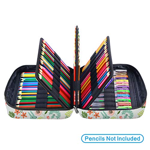 YOUSHARES Estuche Para 220 Slots de Colores Gran Capacida Organizador de Bolígrafos Bolsa Para Lápices de Acuarela y Marcadores y Bolígrafos de Gel Regalo