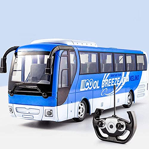 YSKCSRY 2.4G Coche Vehículos Electrónicos Puertas Que Se Abren Y Función De Aceleración Juguetes RC Camión Bus De Control Remoto, para Niños con Sonido Y Luz