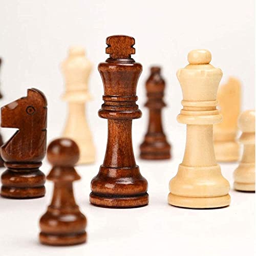 ZCYXQR Juego de ajedrez magnético para niños de Madera con Almacenamiento Interno, Plegable, portátil, Juegos de Mesa de ajedrez, Regalo de cumpleaños, Boa de ajedrez (Juego de Inteligencia)