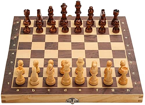 ZCYXQR Juego de ajedrez magnético para niños de Madera con Almacenamiento Interno, Plegable, portátil, Juegos de Mesa de ajedrez, Regalo de cumpleaños, Boa de ajedrez (Juego de Inteligencia)