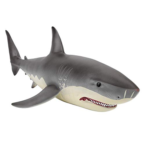 Zerodis Simulación De Tiburón Shark Model Toy, Simulation Great White Shark Figure Modelo Wild Marine Ocean Creatures Animal Toy Regalo para niños