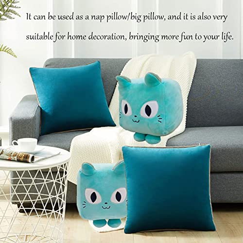 ZHXS 5.9In Gato Peluche, Lindo Simulador De Mascotas Animal Gato Felpa, Peluche Cuadrado Gato, Juegos Grandes Felpa Gato, Kawaii Animal Gato Suave Relleno Almohada para Niños
