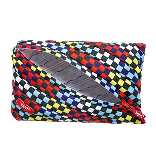 ZIPIT Fresh Colorz Twister - Estuche Grande con diseño de Bandera de Carreras