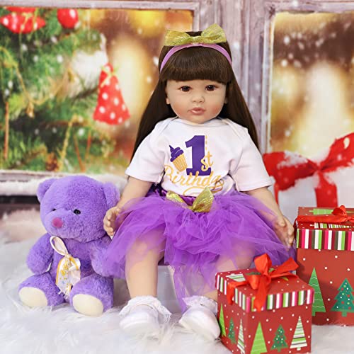 ZIYIUI Muñecas Reborn 24 Inch Silicona Bebes Reborn Niñas Reales Recien Nacidos Toddler niño Realista Dolls Muñecos Reborn Originales Bebe Reborn Verdadero 60 cm