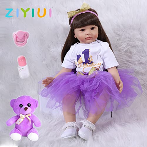 ZIYIUI Muñecas Reborn 24 Inch Silicona Bebes Reborn Niñas Reales Recien Nacidos Toddler niño Realista Dolls Muñecos Reborn Originales Bebe Reborn Verdadero 60 cm