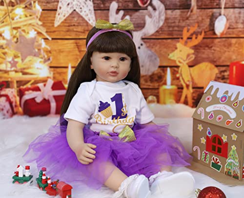 ZIYIUI Muñecas Reborn 24 Inch Silicona Bebes Reborn Niñas Reales Recien Nacidos Toddler niño Realista Dolls Muñecos Reborn Originales Bebe Reborn Verdadero 60 cm