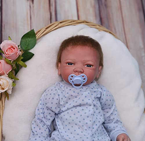 ZIYIUI Muñecas Reborn Bebé Niño 20 Pulgadas 50cm Silicone Morbido Vinile Corpo Pieno Realistico Fatto a Mano Vita Reale Giocattoli Economici Regali di Festa Reborn Dolls