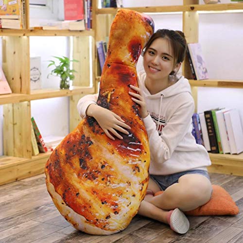 ZMDZA Juguete de Peluche, 3D Pierna de Pollo Almohada de Felpa Juguete de diseño 3D Simulación del Pollo Frito del bebé de Peluche de Juguete de Felpa Suave del Juguete (Size : 50cm)