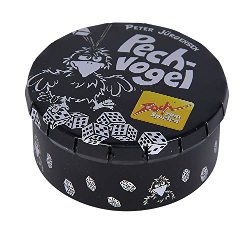Zoch 601105147 Pechvogel - El Popular Juego de Dados en Caja de Metal, Juego de la Mala Suerte en diseño Miniatura, a Partir de 8 años (versión en alemán)
