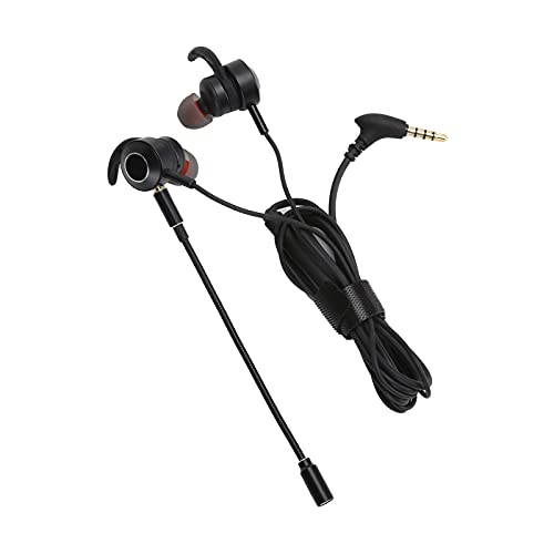 Agatige Auriculares para Juegos, Auriculares para Juegos, Auriculares para Bajos, Auriculares con Cable con Micrófono Dual, Interfaz de 3,5 mm, Portátil Adecuado(Negro)