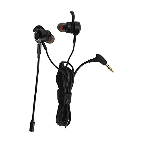 Agatige Auriculares para Juegos, Auriculares para Juegos, Auriculares para Bajos, Auriculares con Cable con Micrófono Dual, Interfaz de 3,5 mm, Portátil Adecuado(Negro)