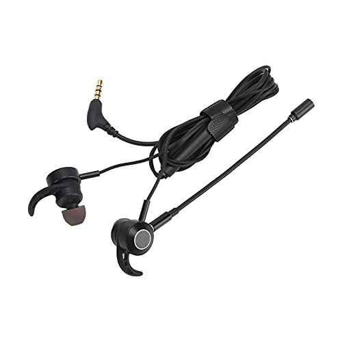 Agatige Auriculares para Juegos, Auriculares para Juegos, Auriculares para Bajos, Auriculares con Cable con Micrófono Dual, Interfaz de 3,5 mm, Portátil Adecuado(Negro)