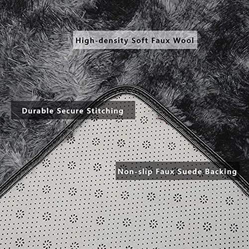 Alfombra Alfombra de felpa para sala de estar Alfombra mullida Cuarto de cama Grueso Alfombras Suelo Gris suave alfombras corbata Teñido Velvet Niños Mat Salón ( Color : Style04 , Size : 60x120cm )