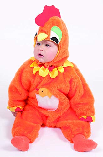 Artesanies Carme Piquet s.l. DISFRAZ GALLO KIKIRIKI para Unisex Naranja 3 meses