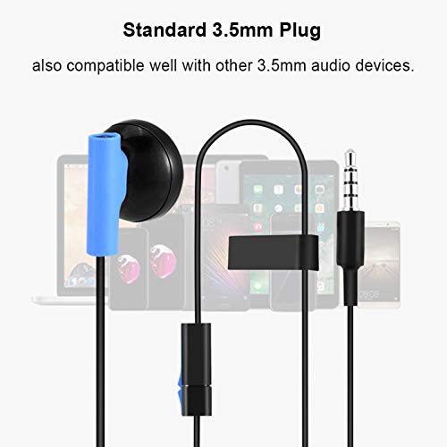 Auriculares para Juegos Auriculares Intrauditivos con Cable De 3,5 Mm Auriculares para Juegos con Micrófono Compatibles con El Controlador Sony Playstation 4 PS4